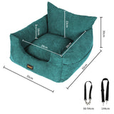 PaWz Pet Car Booster Seat Dog Protector Portable Travel Bed Removable Green M PaWz