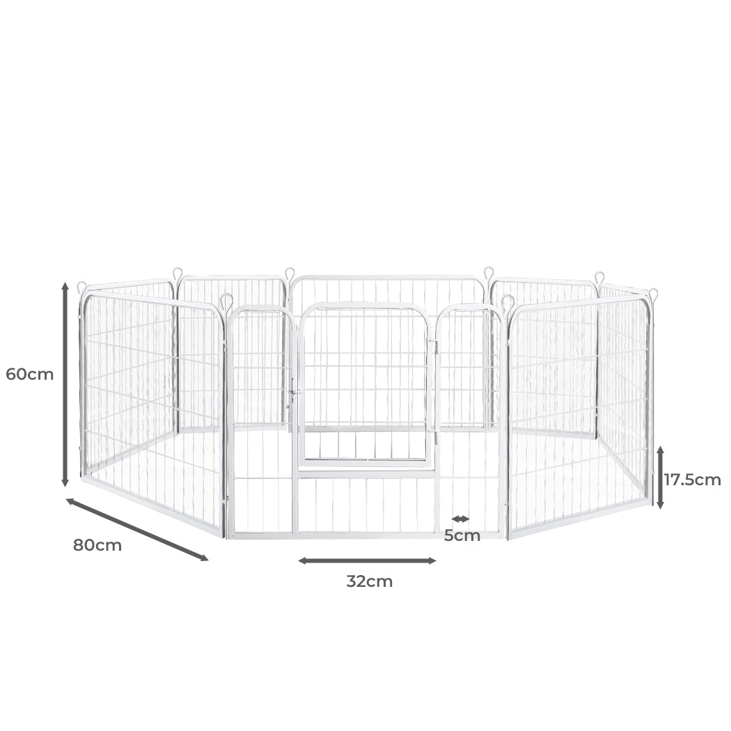 PaWz 8 Panel 24'' Pet Dog Playpen Puppy Exercise Cage Enclosure Fence Metal PaWz