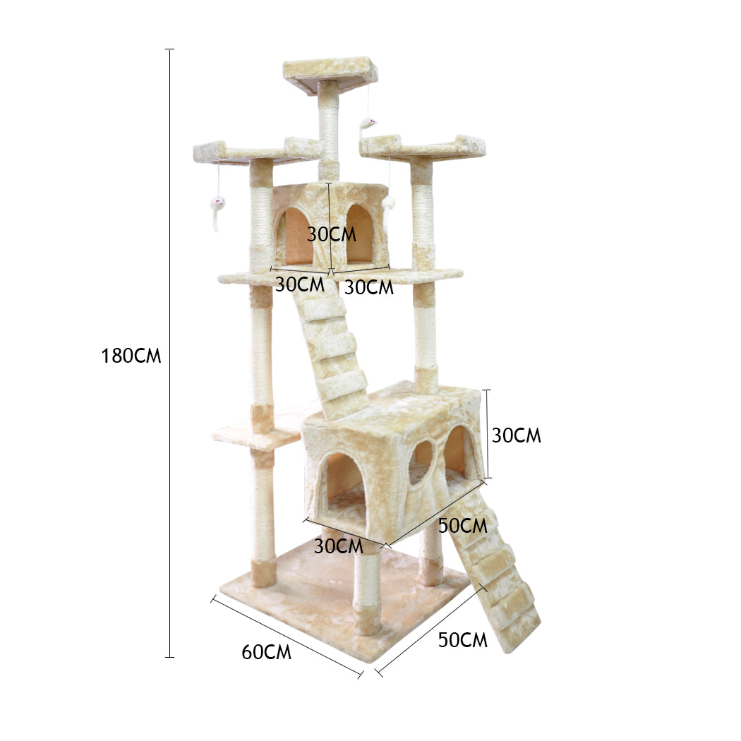 PaWz 1,8M Cat Scratching Post Tree Gym House Condo Furniture Scratcher Pole PaWz