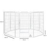 PaWz 8 Panel 48'' Pet Dog Playpen Puppy Exercise Cage Enclosure Fence Metal Petsleisure