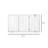 PaWz Wooden Pet Gate Dog Fence Safety Stair Barrier Security Door 3 Panel Large Petsleisure