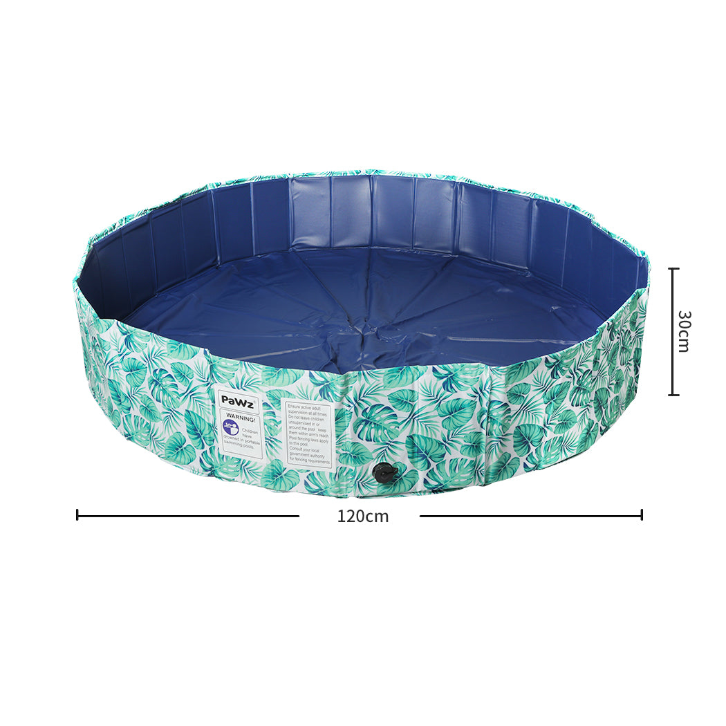 PaWz 120cm Pet Dog Swimming Pool Cat Portable BathTub Kid Shower Washing Folding PaWz