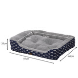 PaWz Pet Dog Cat Bed Deluxe Soft Cushion Lining Warm Kennel Navy Anchor XL PaWz