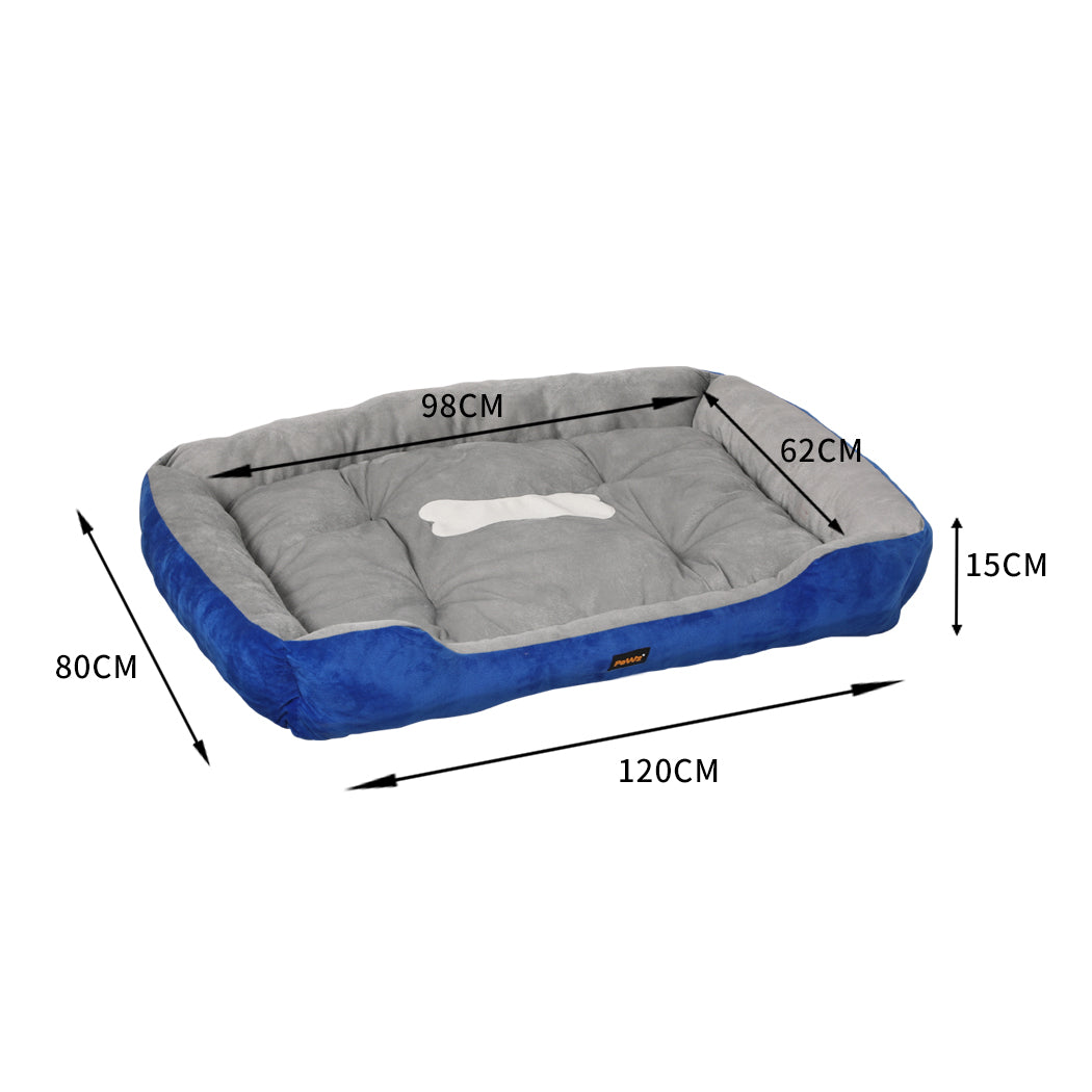 PaWz Pet Bed Dog Beds Bedding Mattress Mat Cushion Soft Pad Pads Mats XXL Navy PaWz