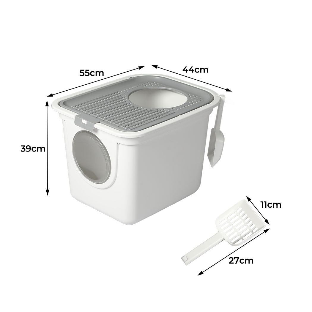 PaWz Cat Litter Box Furniture Fully Enclosed Cabinet Toilet Basin Bonus Shovel PaWz