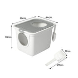 PaWz Cat Litter Box Furniture Fully Enclosed Cabinet Toilet Basin Bonus Shovel PaWz