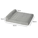 PaWz Pet Bed Chew Proof Memory Foam Orthopedic Waterproof Inner Washable Grey L Petsleisure