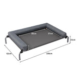 PaWz Elevated Pet Bed Dog Puppy Cat Trampoline Hammock Raised Heavy Duty Grey L PaWz