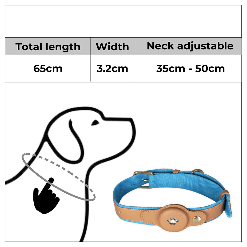 PaWz Bluetooth Pet Tracker Collar Anti-lost Locator Smart Waterproof 120m Blue Petsleisure