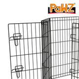 PaWz Pet Dog Playpen Puppy Exercise 8 Panel Enclosure Fence Black With Door 30" PaWz