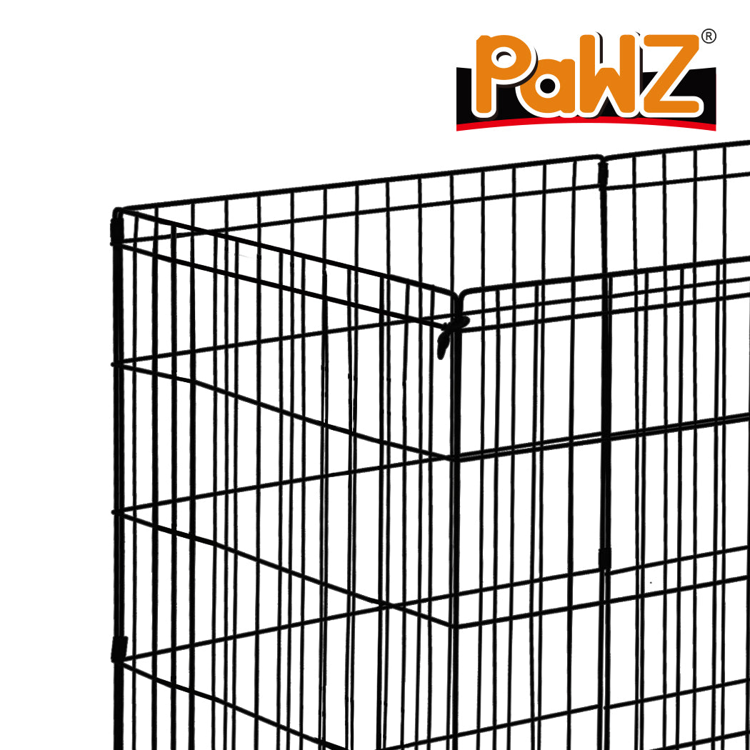 PaWz Pet Dog Playpen Puppy Exercise 8 Panel Fence Black Extension No Door 30" PaWz
