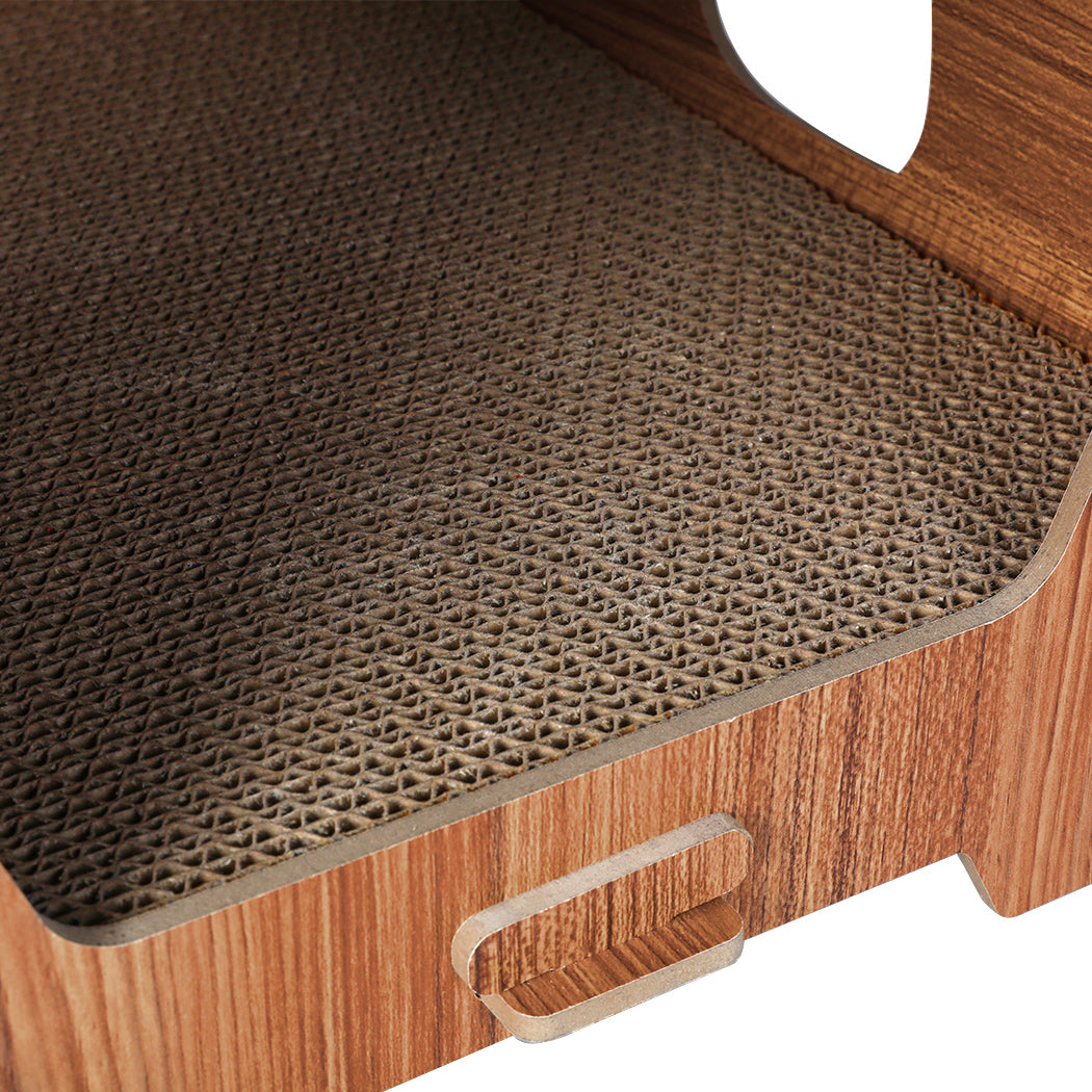 PaWz Cat Scratcher Scratching Board Corrugated Cardboard Scratch Bed Condo House Petsleisure