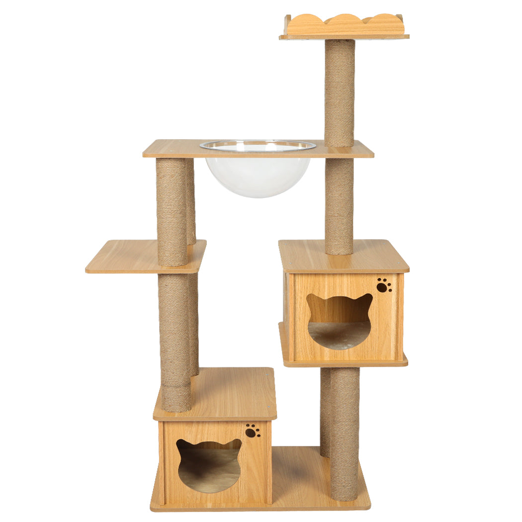 PaWz Cat Tree Scratching Post Scratcher Cats Tower Wood Condo Toys House 138cm Petsleisure