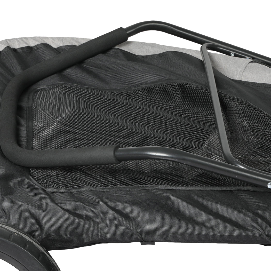 PaWz Pet Dog Stroller Pram Carrier Cat Travel Foldable 4 Wheels 50kg Capacity Petsleisure