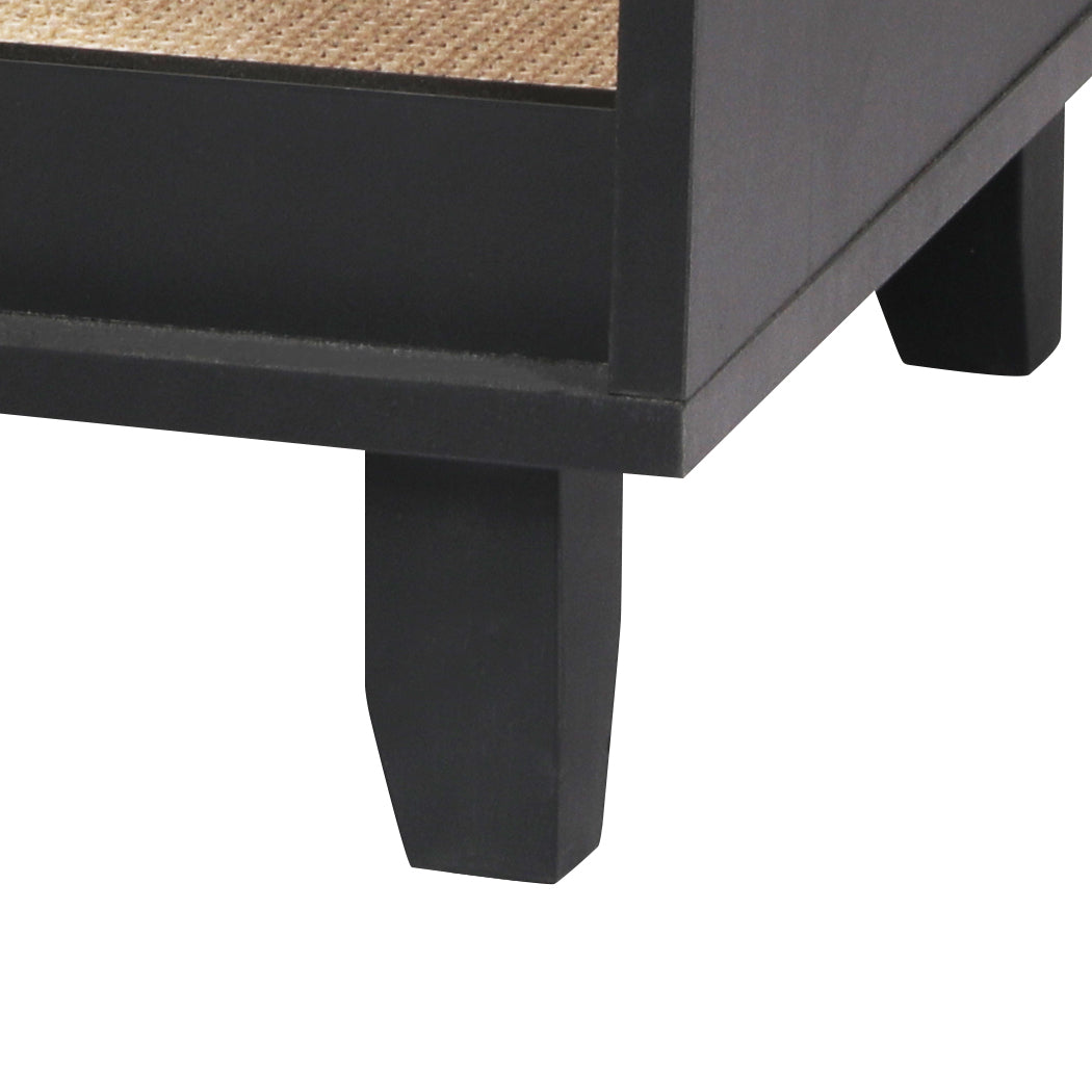 PaWz Enclosed Hooded Cat Litter Box Furniture Scratch Board Side Table Black PaWz