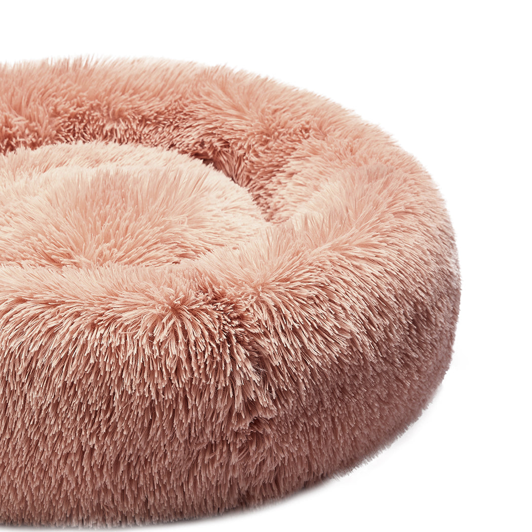 PaWz Pet Bed Cat Dog Donut Nest Calming Kennel Cave Deep Sleeping Pink XXXL PaWz