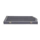 PaWz Wooden Pet Gate Dog Fence Safety Stair Barrier Security Door 3 Panels Grey PaWz