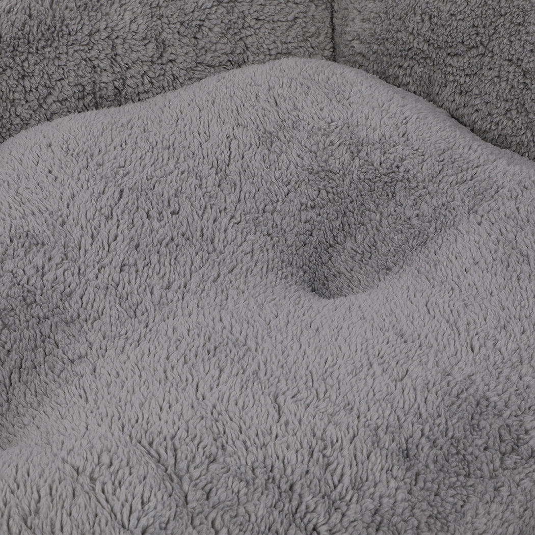 PaWz Pet Dog Cat Bed Deluxe Soft Cushion Lining Warm Kennel Black Bone L PaWz