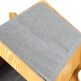 PaWz Wooden Pet House Cat Kennel Elevated Double Feeder Raised Feeding Bowls Petsleisure