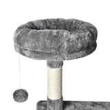 PaWz Cat Tree Toy Scratching Post Scratcher Tower Condo Wooden House Grey 130cm PaWz
