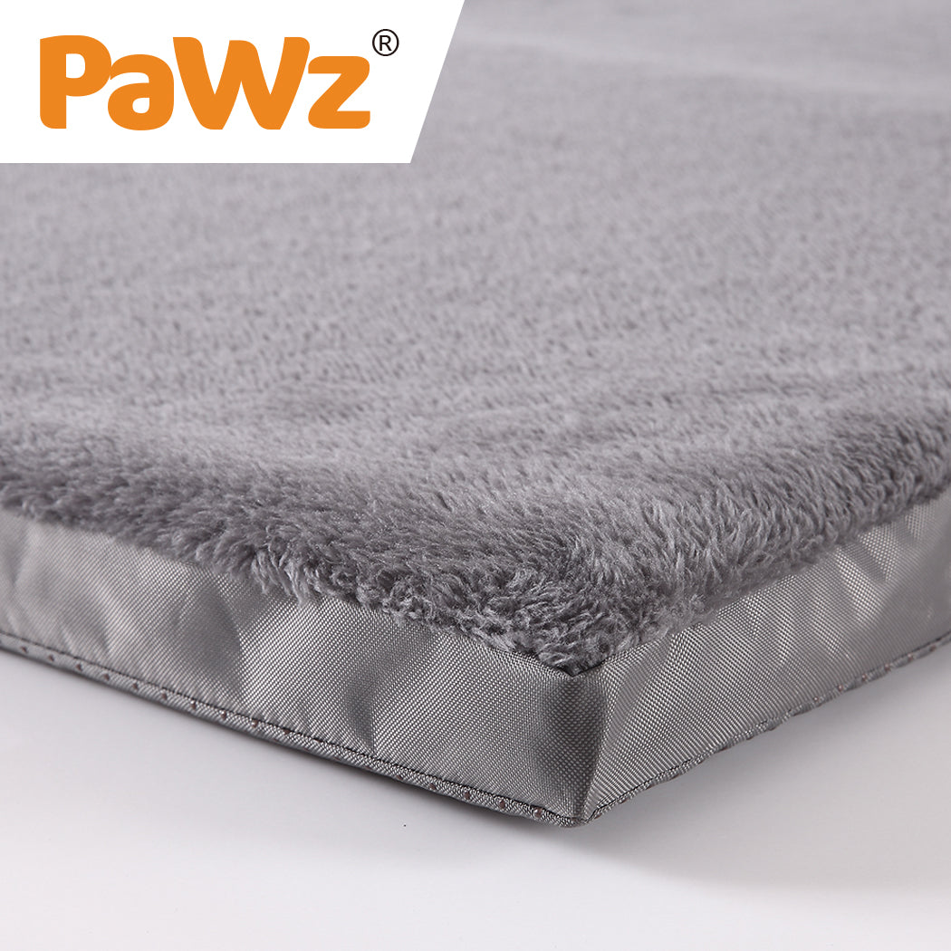 PaWz Pet Bed Foldable Dog Puppy Beds Cushion Pad Pads Soft Plush Black M PaWz