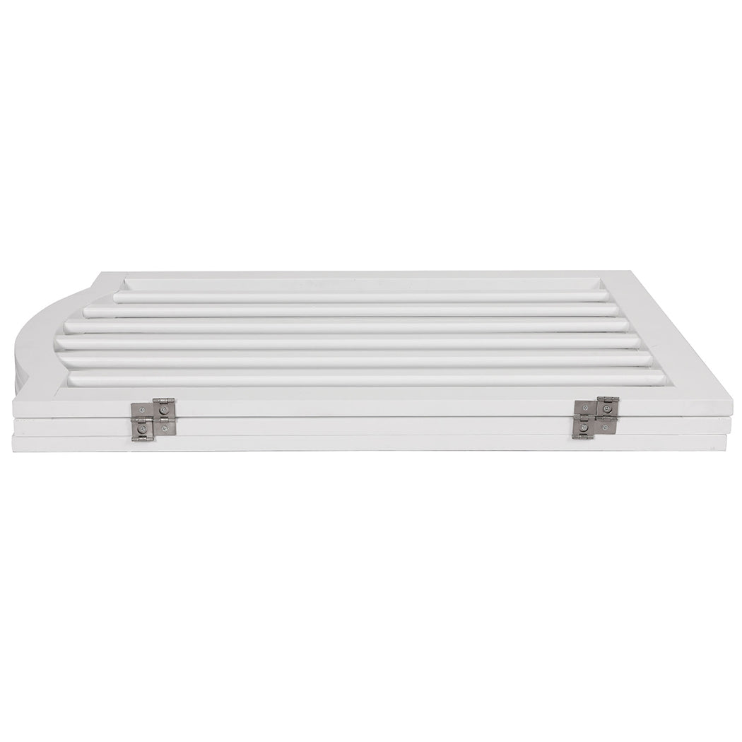 PaWz Wooden Pet Gate Dog Fence Safety Stair Barrier Security Door 3 Panels White PaWz