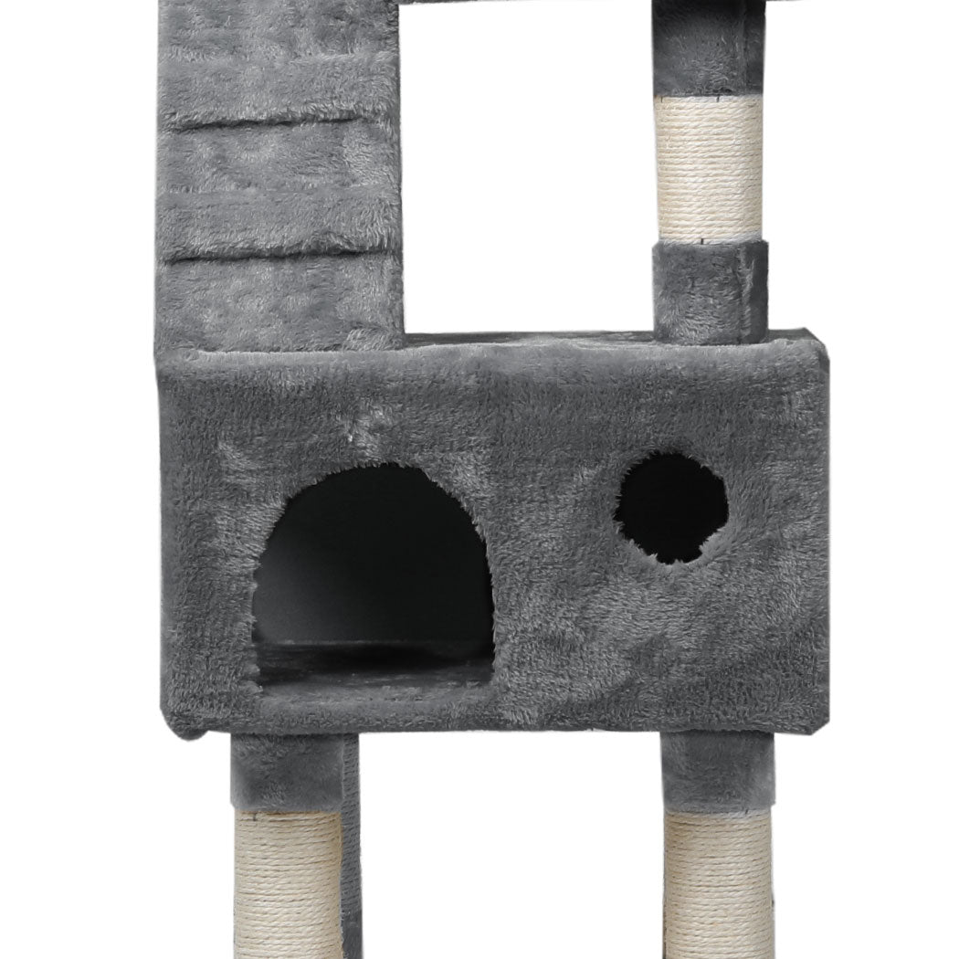 PaWz Cat Trees Scratching Post Scratcher For Large Cats Tower House Grey 140cm PaWz
