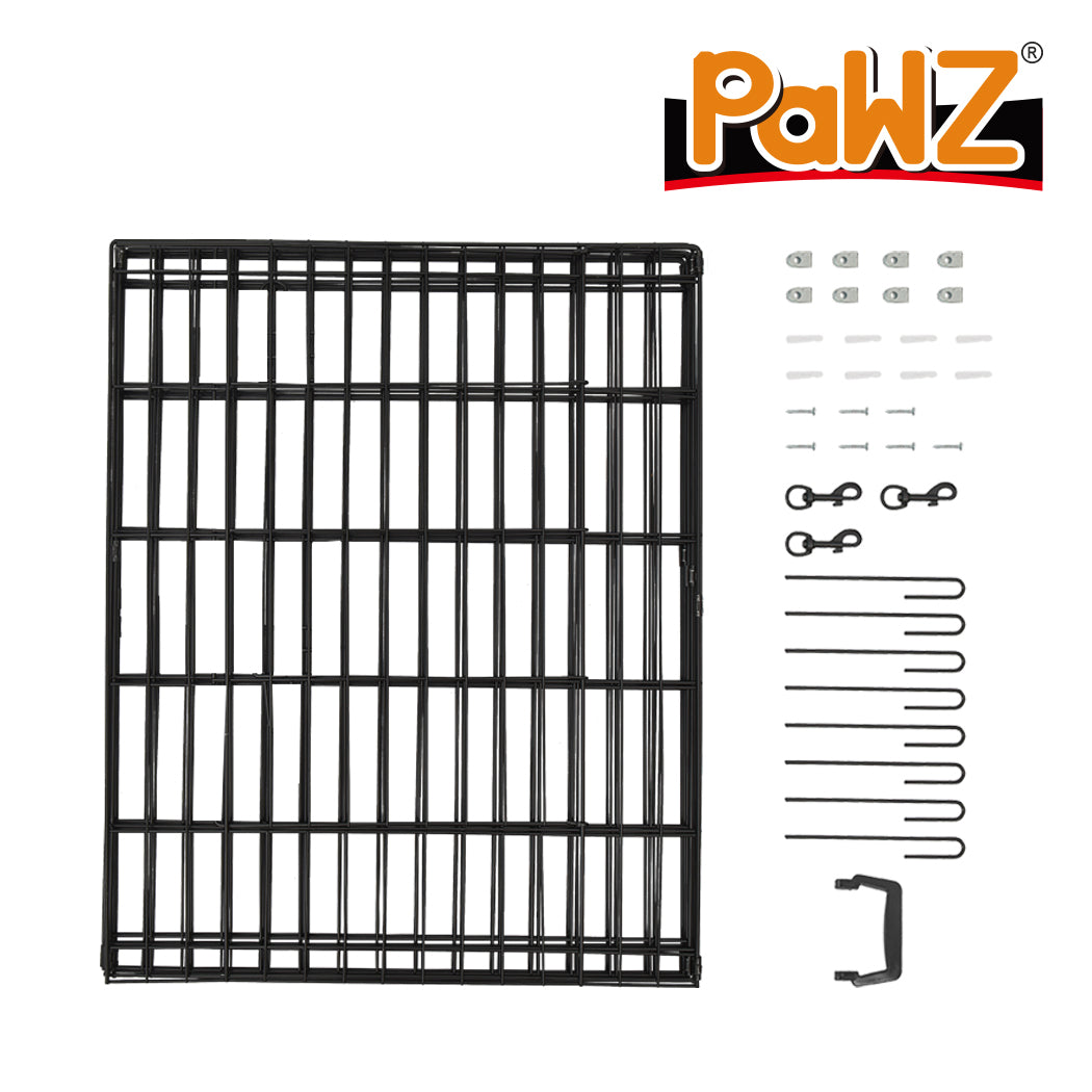 PaWz Pet Dog Playpen Puppy Exercise 8 Panel Fence Black Extension No Door 36" PaWz