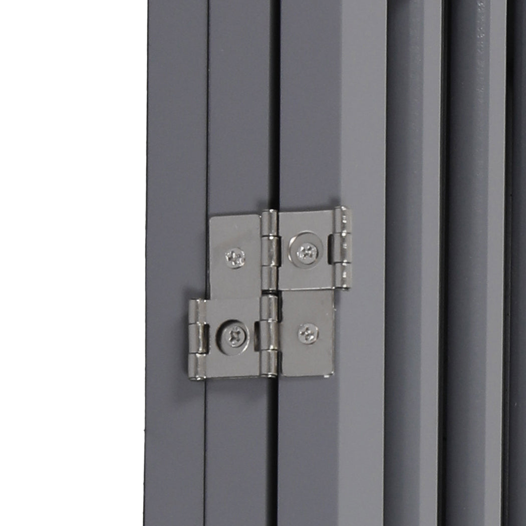 PaWz Wooden Pet Gate Dog Fence Safety Stair Barrier Security Door 3 Panels Grey PaWz