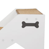 PaWz Wooden Dog Ramp Stairs Steps For Bed Pet Calming Kennel Non-Slip White PaWz