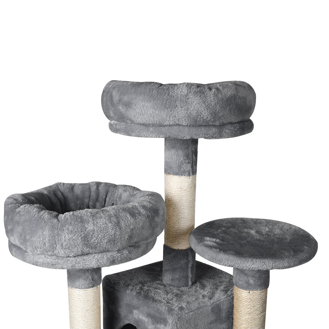 PaWz Cat Trees Scratching Post Scratcher For Large Cats Tower House Grey 140cm PaWz