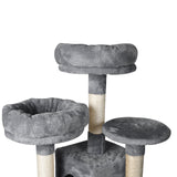 PaWz Cat Trees Scratching Post Scratcher For Large Cats Tower House Grey 140cm PaWz