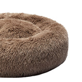 PaWz Pet Bed Cat Dog Donut Nest Calming Mat Kennel Cave Deep Sleeping Brown XXXL PaWz