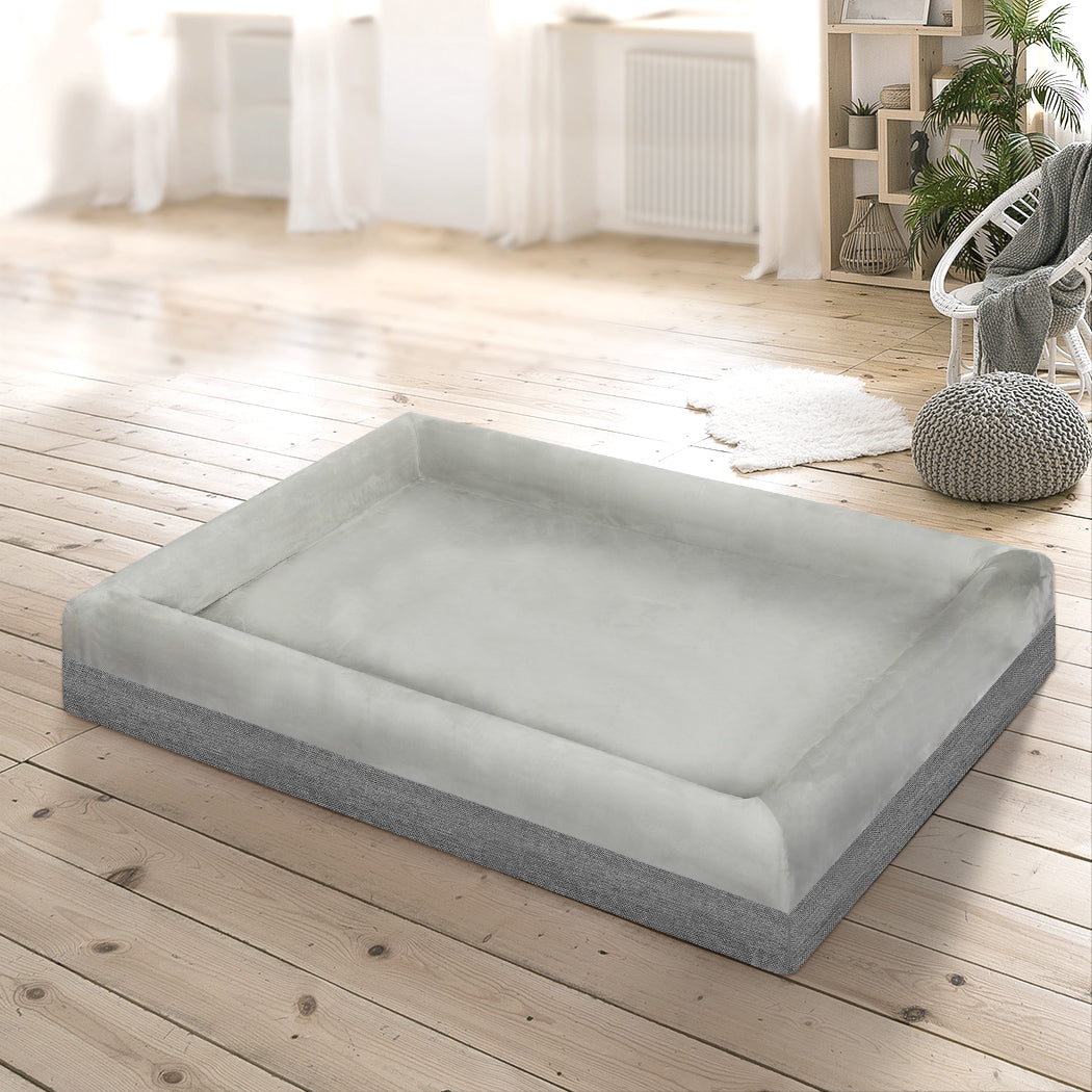 TheNapBed 2M Human Size Pet Bed Dog Calming Washable Memory Foam Orthopedic Grey Petsleisure