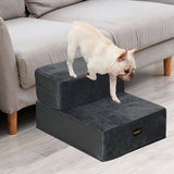 PaWz Dog Stairs Ramp Portable Climbing Ladder Washable Removable Cover 2 Steps PaWz