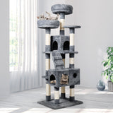 PaWz Cat Trees Scratching Post Scratcher For Large Cats Tower House Grey 140cm PaWz