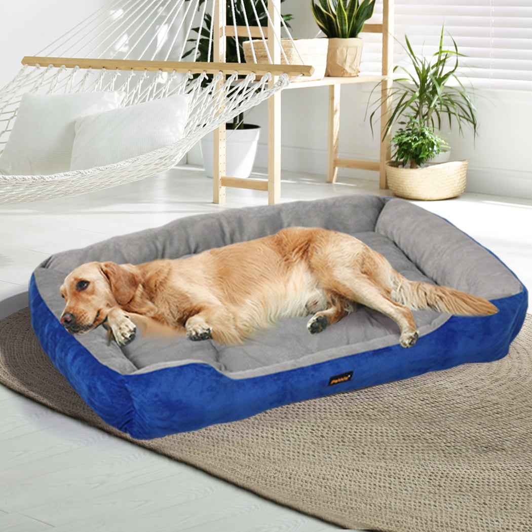 PaWz Pet Bed Dog Beds Bedding Mattress Mat Cushion Soft Pad Pads Mats XXL Navy PaWz