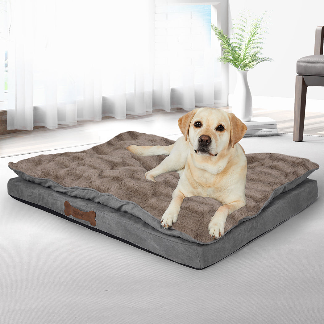 PaWz Dog Calming Bed Pet Cat Removable Cover Washable Orthopedic Memory Foam L PaWz
