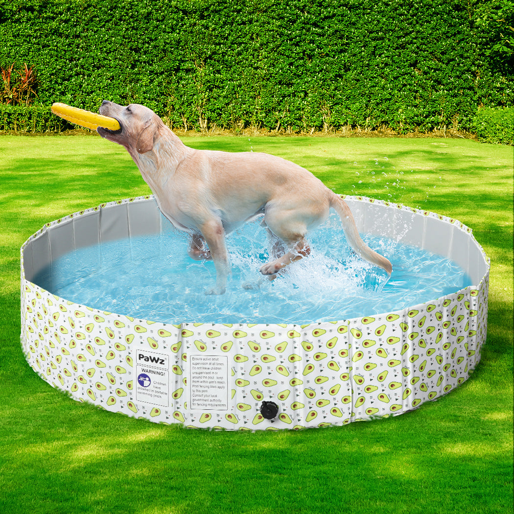 PaWz 120cm Pet Dog Swimming Pool Cat Portable BathTub Kid Shower Washing Folding PaWz