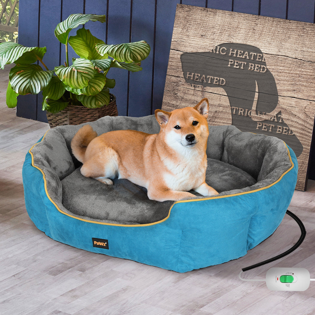 PaWz Electric Pet Heater Bed Heated Mat Cat Dog Heat Blanket Removable Cover M Petsleisure