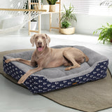 PaWz Pet Dog Cat Bed Deluxe Soft Cushion Lining Warm Kennel Navy Anchor XL PaWz