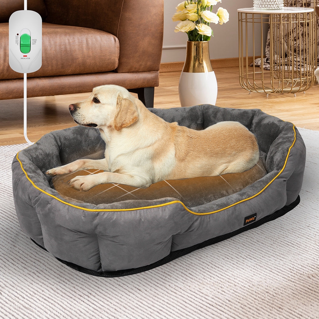 PaWz Electric Pet Heater Bed Heated Mat Cat Dog Heat Blanket Removable Cover XL PaWz