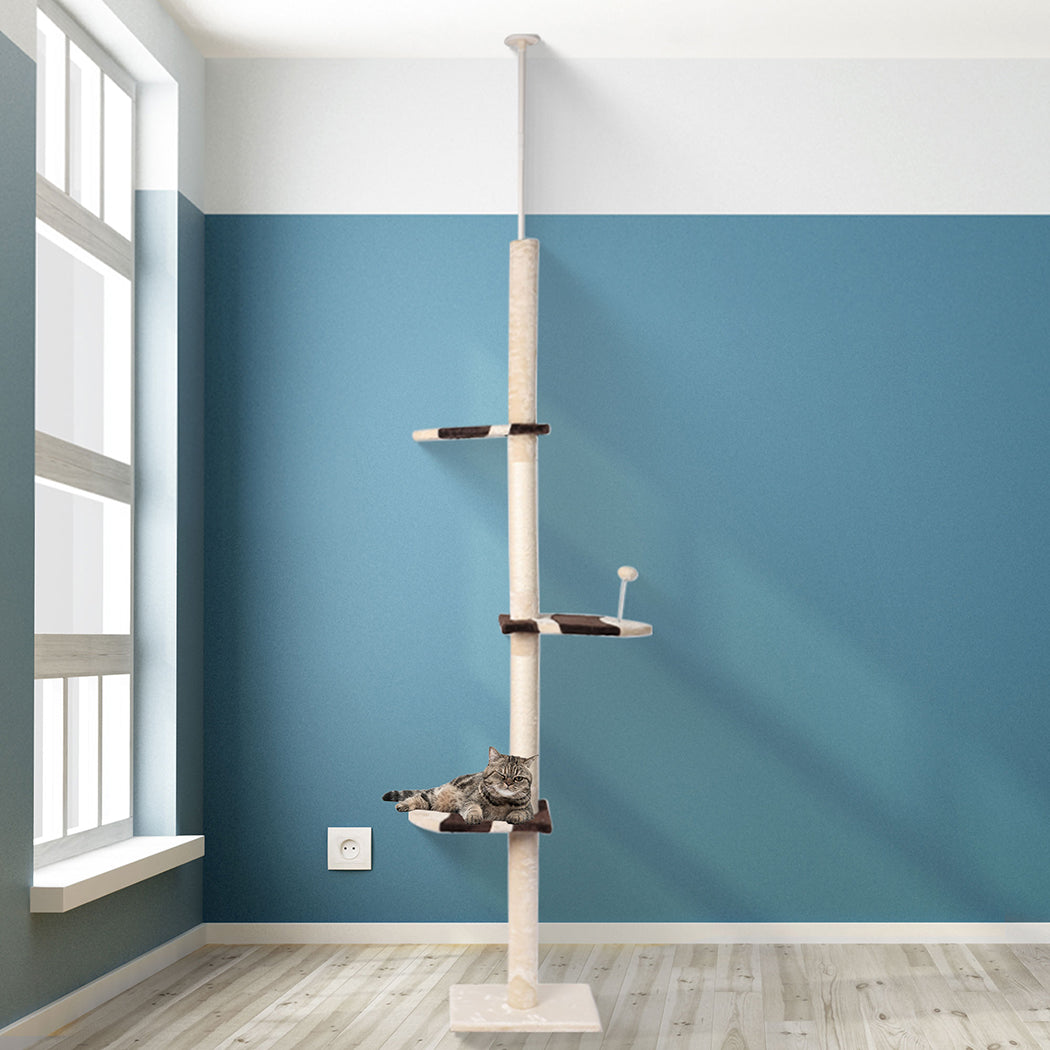 PaWz Cat Scratching Post Tree Condo Furniture Scratcher Tower 228-288 High Cream PaWz