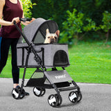 PaWz Large Pet Stroller Dog Cat Travel Carrier Pram Foldable Pushchair Outdoor PaWz