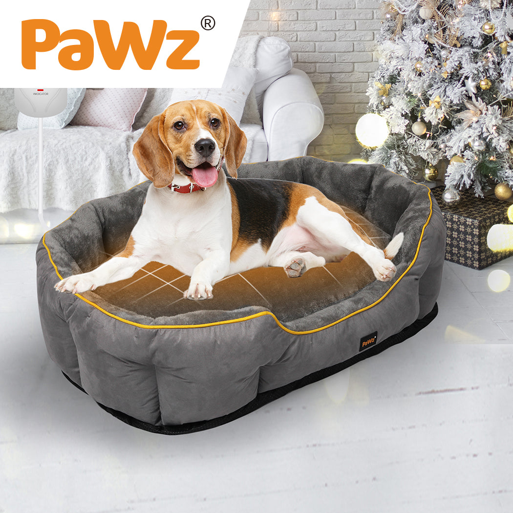 PaWz Electric Pet Heater Bed Heated Mat Cat Dog Heat Blanket Removable Cover L PaWz