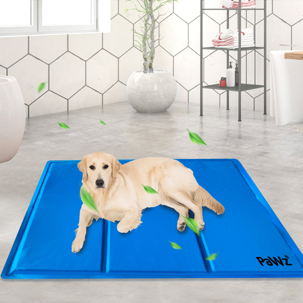 PaWz Pet Cooling Mat Gel Mats Bed Cool Pad Puppy Cat Non-Toxic Summer 140x90cm PaWz