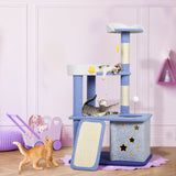 PaWz Cat Tree Kitten Furniture Condo Post Scratching Multi-Level Tower 110cm Petsleisure