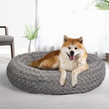 PaWz Calming Dog Bed Warm Soft Plush Sofa Pet Cat Cave Washable Portable Grey XL PaWz