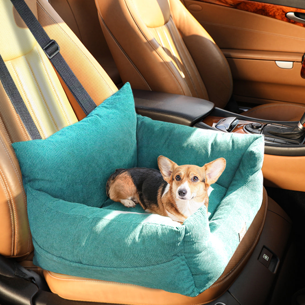 PaWz Pet Car Booster Seat Dog Protector Portable Travel Bed Removable Green M PaWz