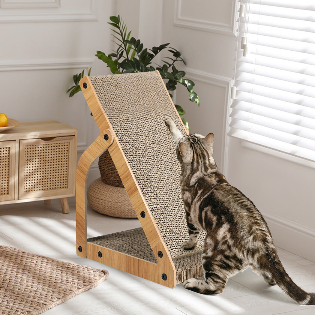 PaWz Cat Scratcher Scratching Board Corrugated Cardboard Scratch Bed Toy Pad Mat PaWz